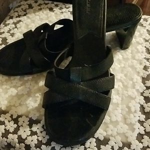 Black Slip-on Sandals